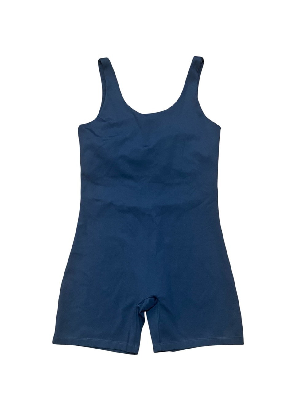 girlfriend collective Navy Blue Scoop-Neck Romper